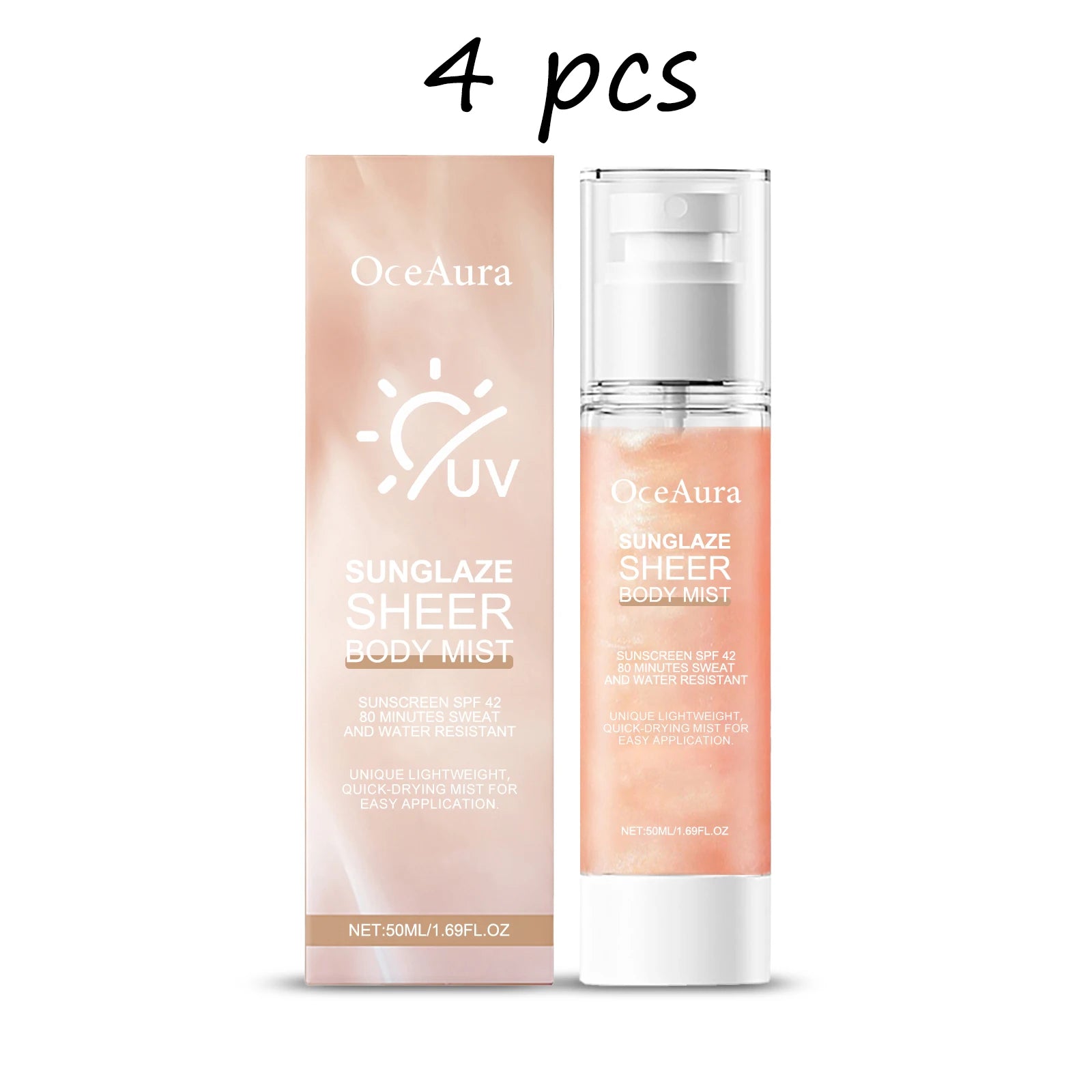 Oceaura Body Sunscreen Spray Refreshing Moisturizing Protect UV Reduce Dryness Prevent Sunburn Non-greasy Summer Sunblock Spray