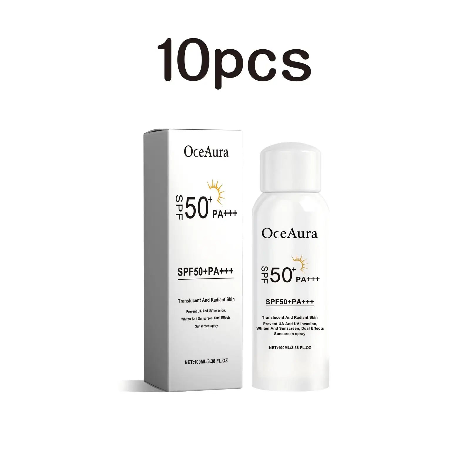 Oceaura 100ml Sunscreen Spray Body Face Nourish Anti Solar Lasting Oil Control Uv Protection Sunblock Waterproof Anti Sun Spray