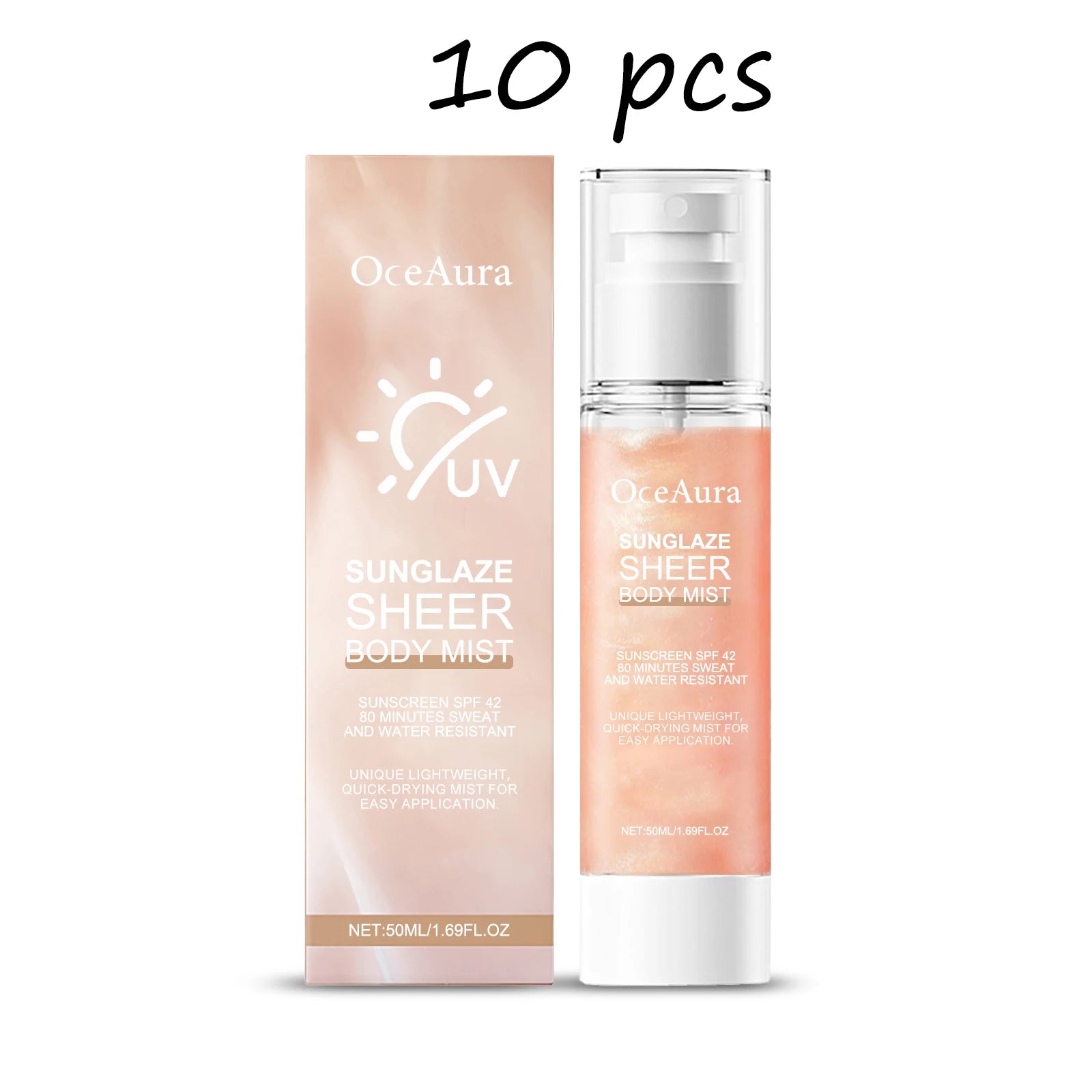 Oceaura Body Sunscreen Spray Refreshing Moisturizing Protect UV Reduce Dryness Prevent Sunburn Non-greasy Summer Sunblock Spray