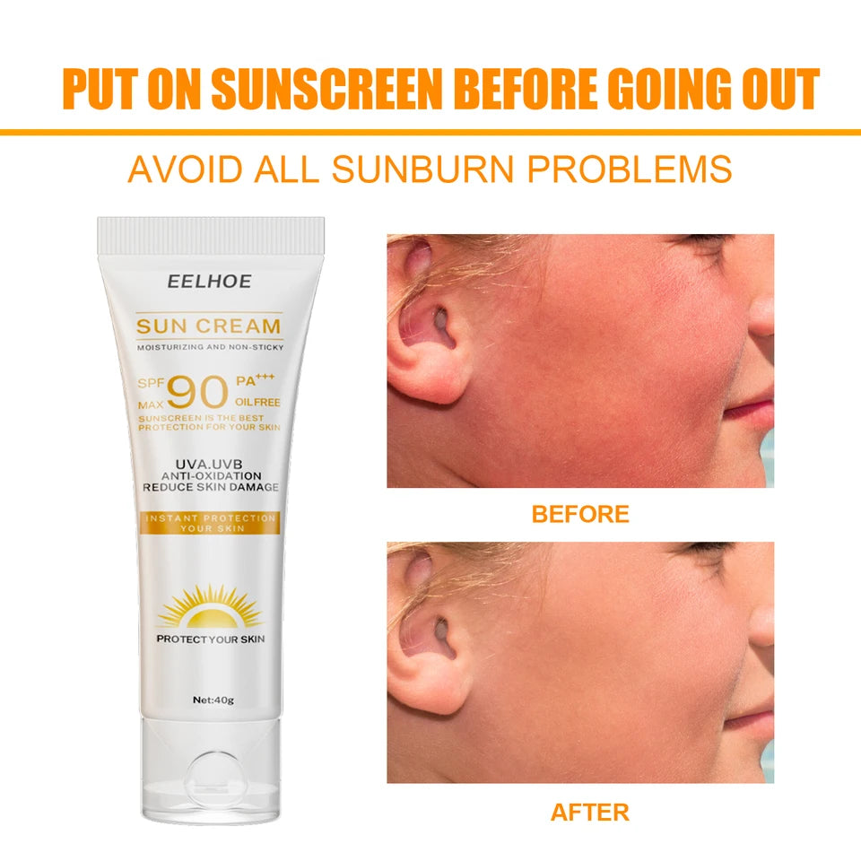 Facial Body Sunscreen Whitening Sun Cream Solar Blocker Moisturizing Refreshing Not Greasy Protector Solar Facial Sunscreen