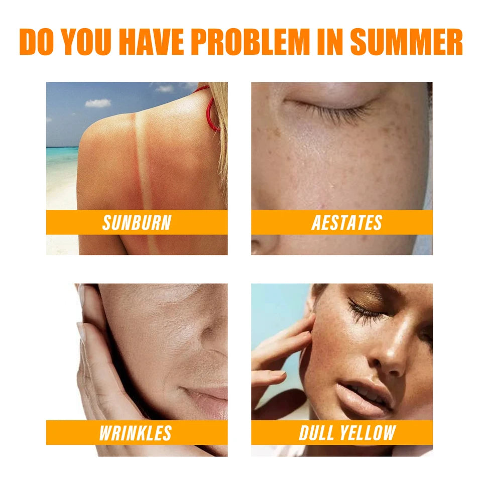 Facial Body Sunscreen Whitening Sun Cream Solar Blocker Moisturizing Refreshing Not Greasy Protector Solar Facial Sunscreen