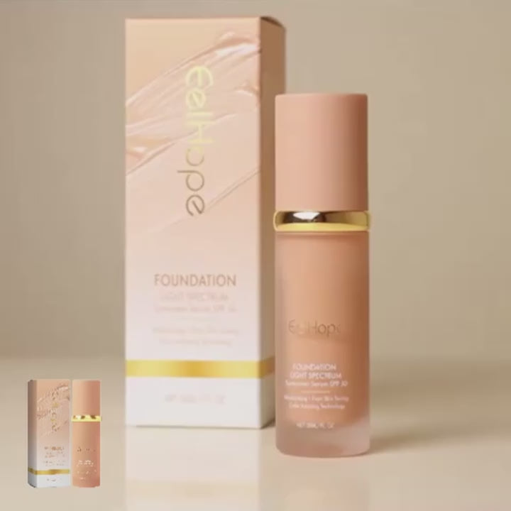 4-in-1 Liquid Foundation Spf 50+ Magic Color Changing Matte Long-Lasting Waterproof Sweating Moisturizing Coverage Makeup Base
